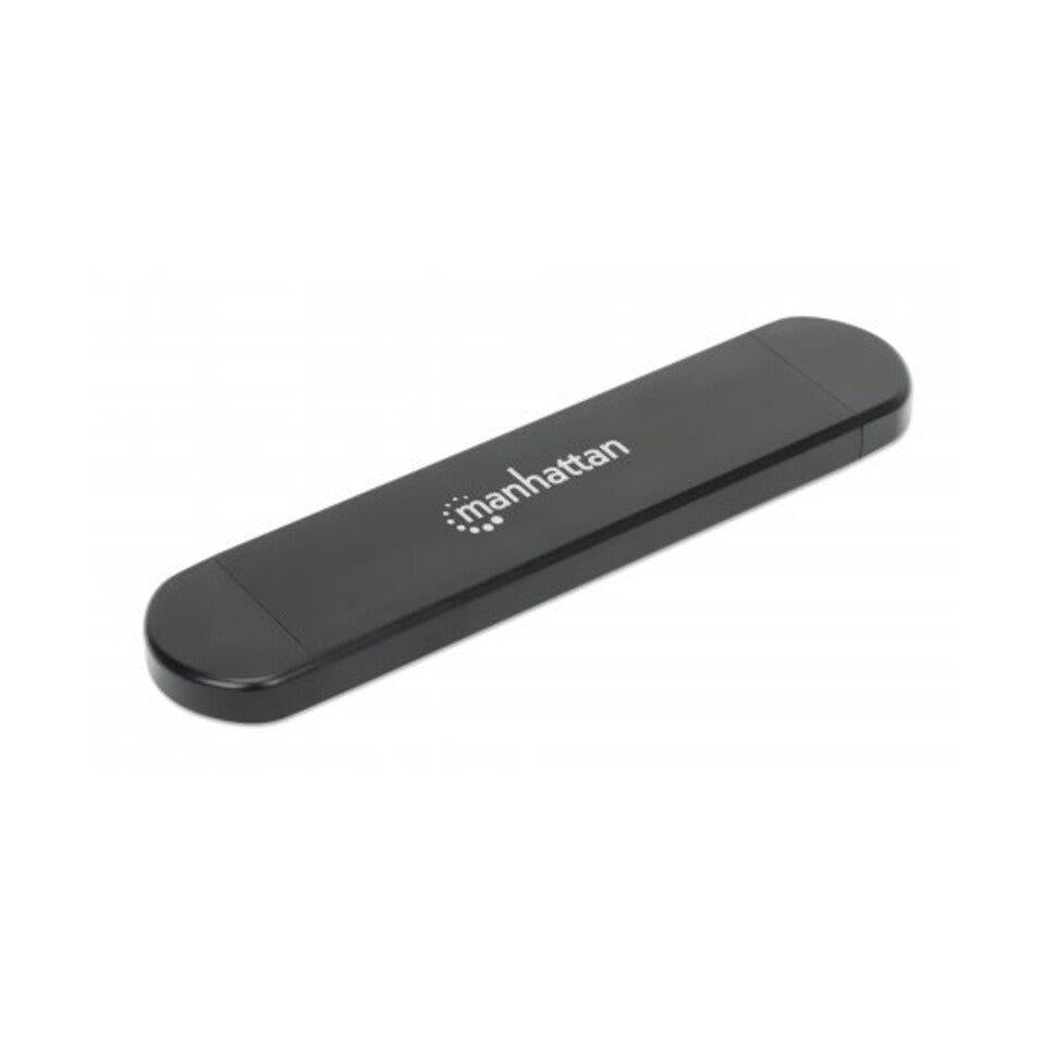 Manhattan Gabinete de SSD M.2, USB-A/USB-C, Negro