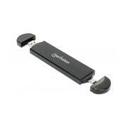 Manhattan Gabinete de SSD M.2, USB-A/USB-C, Negro
