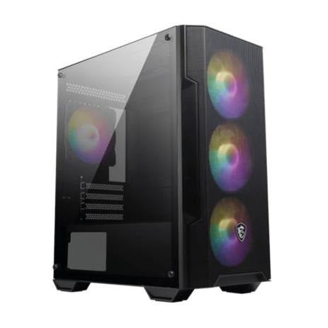 Gabinete MSI MAG FORGE M100A Midi-Tower Micro-ATX/Mini-ITX USB 2.0/3.0 sin Fuente 4 Ventiladores Instalados Negro