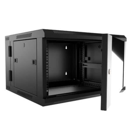 Gabinete de Pared Nexxt Solutions NPC-P15U66B Abatible Ensamblado 15U 600x550mm 2 Ranuras para Ventilador Negro