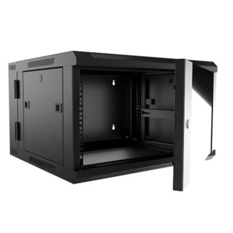 Gabinete de Pared Nexxt Solutions NPC-P12U66B Abitable Ensamblado 12U 600x550mm 2 Ranuras para Ventilador Negro