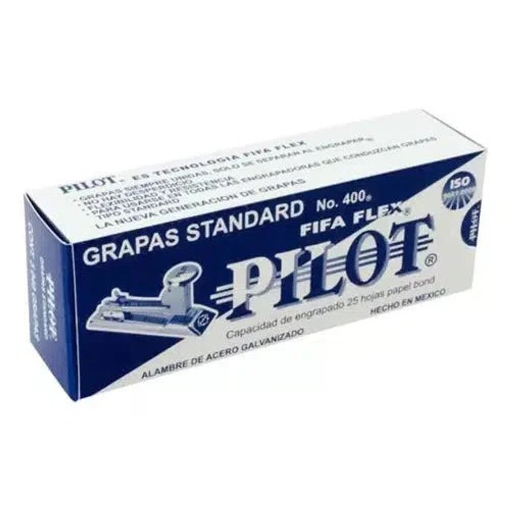 Grapas Standard Fifa Flex 26/6 No. 400 Pilot con 5040 Grapas.