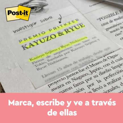 Notas Adhesivas 3M Post It Cuadrado (2.8x2.8") Transparente Blanco 36 Hoja(s) Blister