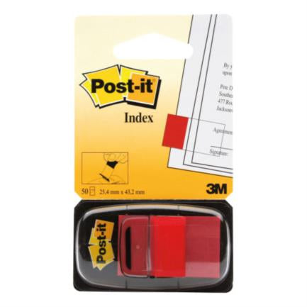 Banderitas 3M 680 Post It Rojo Rectangular 12 Pieza(s) c/50 Hojas c/u