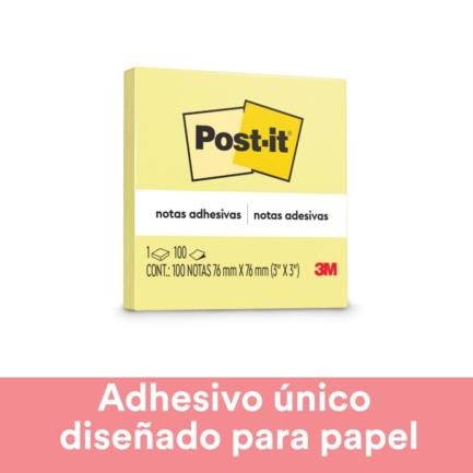 Notas 3M Post-It 654 3X3 Amarillo 100Hjs C/12