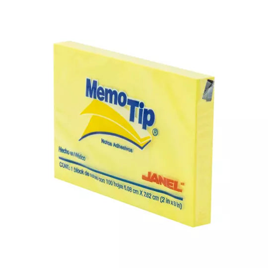 Notas adhesivas Memo Tip amarillo 2x3 pulg 1 block con 100 hojas