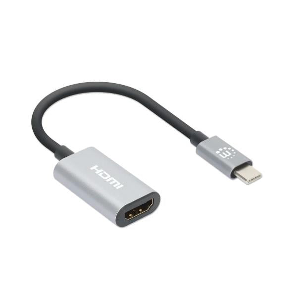 Manhattan Hub USB-C Macho, 1x HDMI, 5 Gbit/s, Gris
