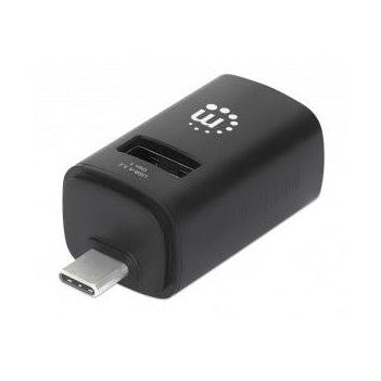 Manhattan Hub USB-C Macho, 1x USB-A 3.0, 2x USB-A 2.0, 5 Gbit/s, Negro