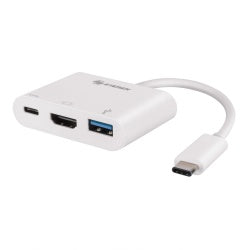 Hub de Interfaz Steren USB-471 4 Puertos USB 3.2 USB C, HDMI Blanco