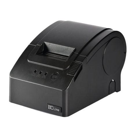 EC Line EC-PM-58110, Impresora de Tickets, Térmica Directa, USB/Serial, Cortador Manual, Negro