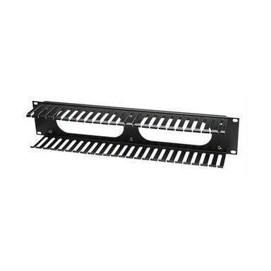 Intellinet Organizador Horizontal de Cables con Tapa de Plástico para Rack/Gabinete 19'', 2U