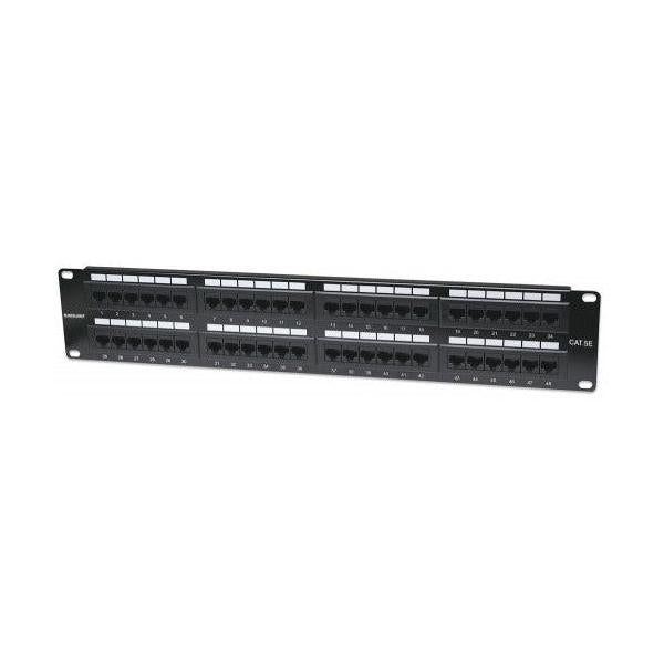 Intellinet Panel de Parcheo Cat5e, 24 Puertos RJ-45, 1U, Negro