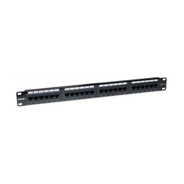 Intellinet Panel de Parcheo Cat6, 24 Puertos RJ-45, 1U, Negro