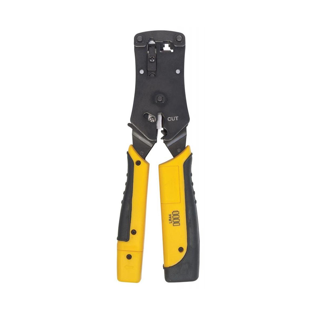 Intellinet Pinza Crimpeadora 780124, RJ-11/RJ-12/RJ-22/RJ-45, Negro/Amarillo