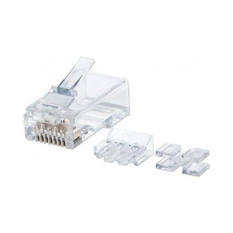 Intellinet Plug RJ-45 Cat5e UTP Sólido, Bote con 100 Piezas Transparentes