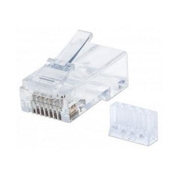 Intellinet Plug RJ-45 Cat6a UTP Sólido, Bote con 80 Piezas Transparentes