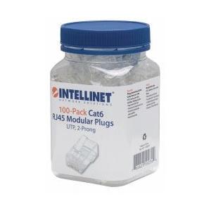 Intellinet Plugs Modulares RJ-45, Cat6, Bote con 100 Piezas