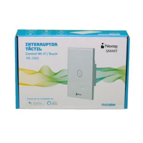 Nextep Interruptor de Luz Inteligente NE-266S, 1 Botón, WiFi, Blanco