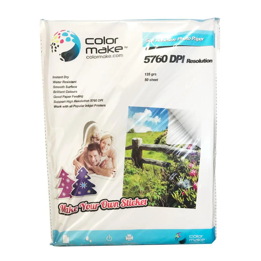 Papel Fotográfico Adhesivo Color Make A4