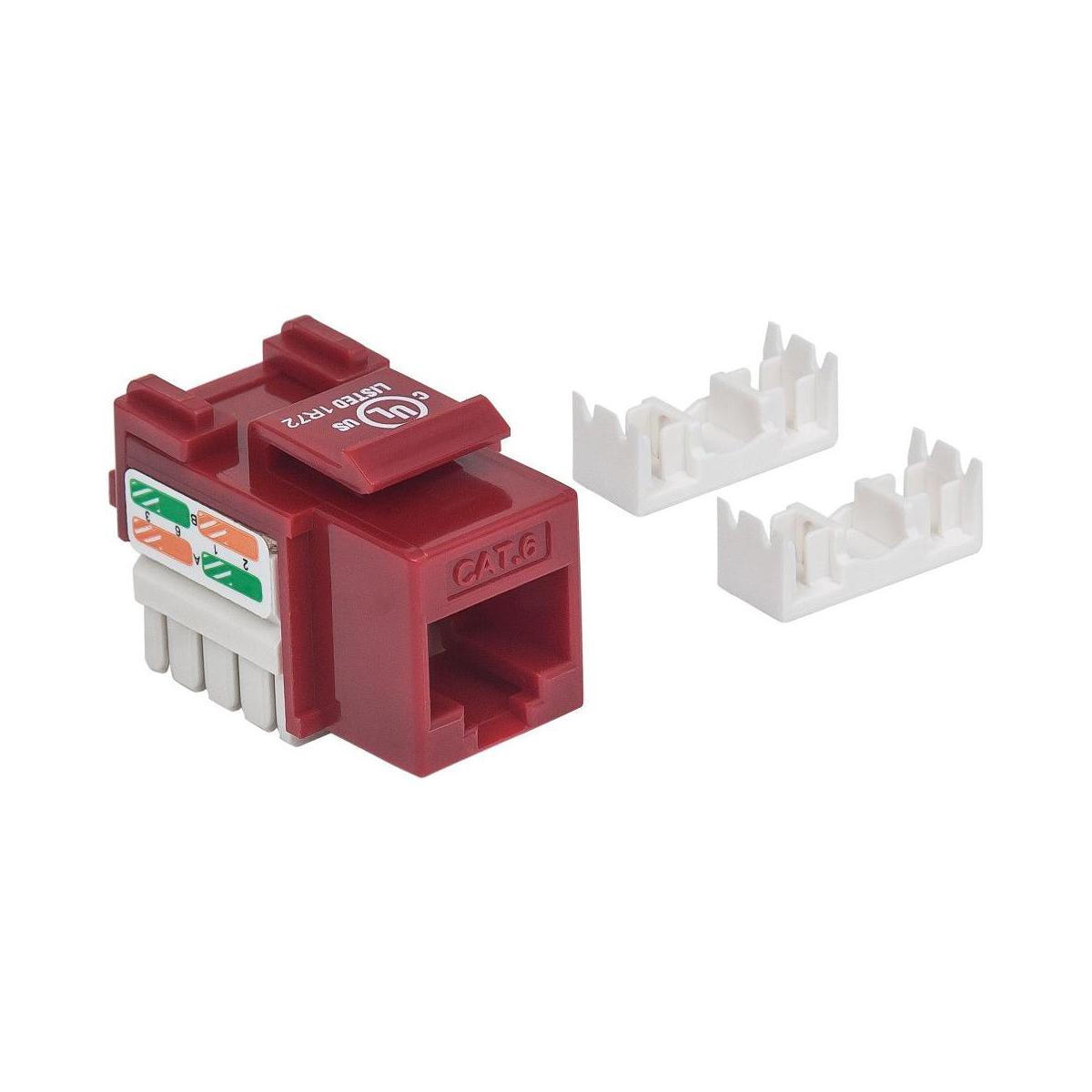 Intellinet Jack 210614 Categoría 6, RJ-45, Rojo