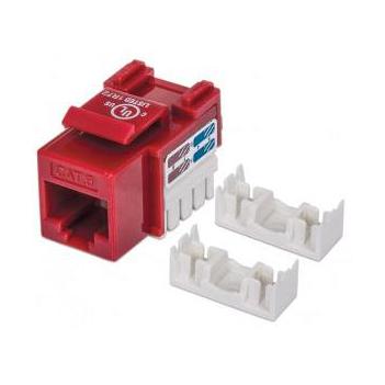 Intellinet Jack 210614 Categoría 6, RJ-45, Rojo