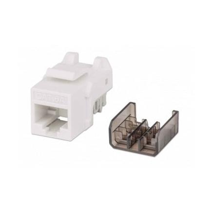 Intellinet Jack de Red Cat6a, UTP, RJ-45, Blanco/Negro