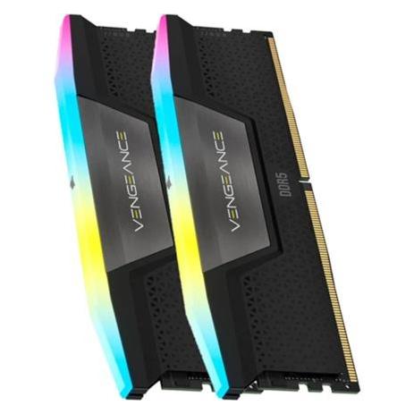 Memoria RAM Corsair Vengeance RGB 64GB (2x32GB) DDR5 5200MHz DIMM RGB XMP Negro CL40