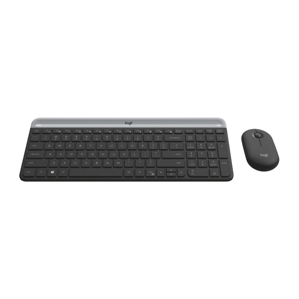Kit de Teclado/Mouse Logitech Slim MK470 Inalámbrico RF Óptico 1000 DPI Negro