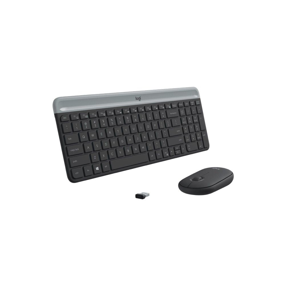 Kit de Teclado/Mouse Logitech Slim MK470 Inalámbrico RF Óptico 1000 DPI Negro