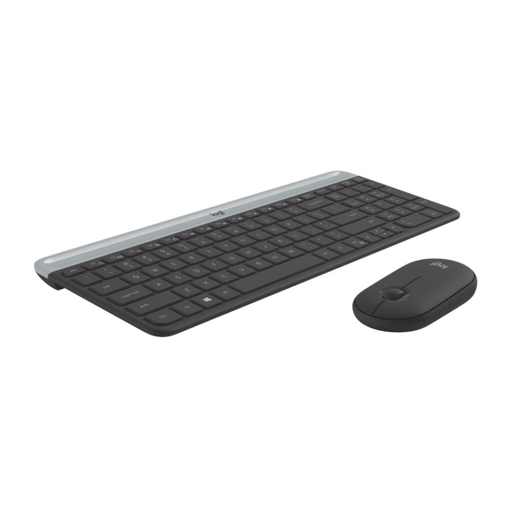 Kit de Teclado/Mouse Logitech Slim MK470 Inalámbrico RF Óptico 1000 DPI Negro