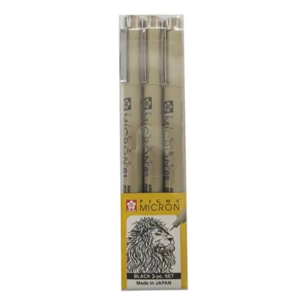 Kit Estilógrafo Pigma Micron Tinta Negra con Puntas Diferentes