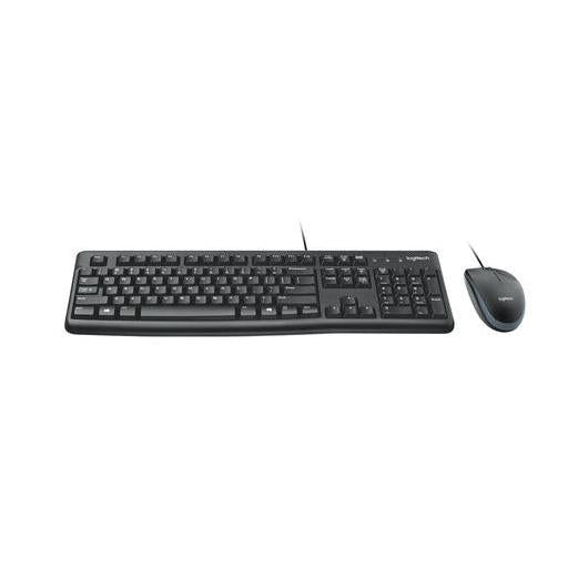 Kit de Teclado y Mouse Logitech MK120, Alámbrico, USB, Negro (Español)
