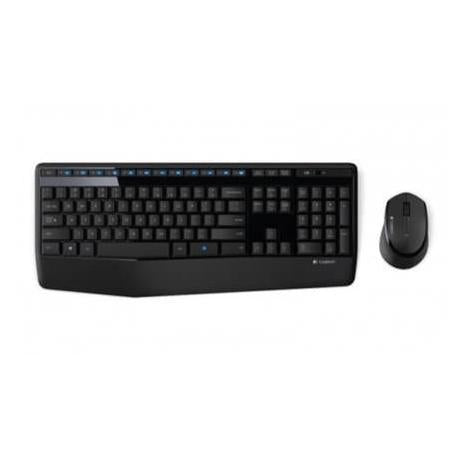 Kit de Teclado y Mouse Logitech MK345, Inalámbrico, USB, Negro (Español)