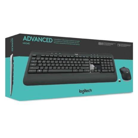 Kit de Teclado y Mouse Logitech MK540 Advance, RF Inalámbrico, USB, Negro/Blanco (Español)