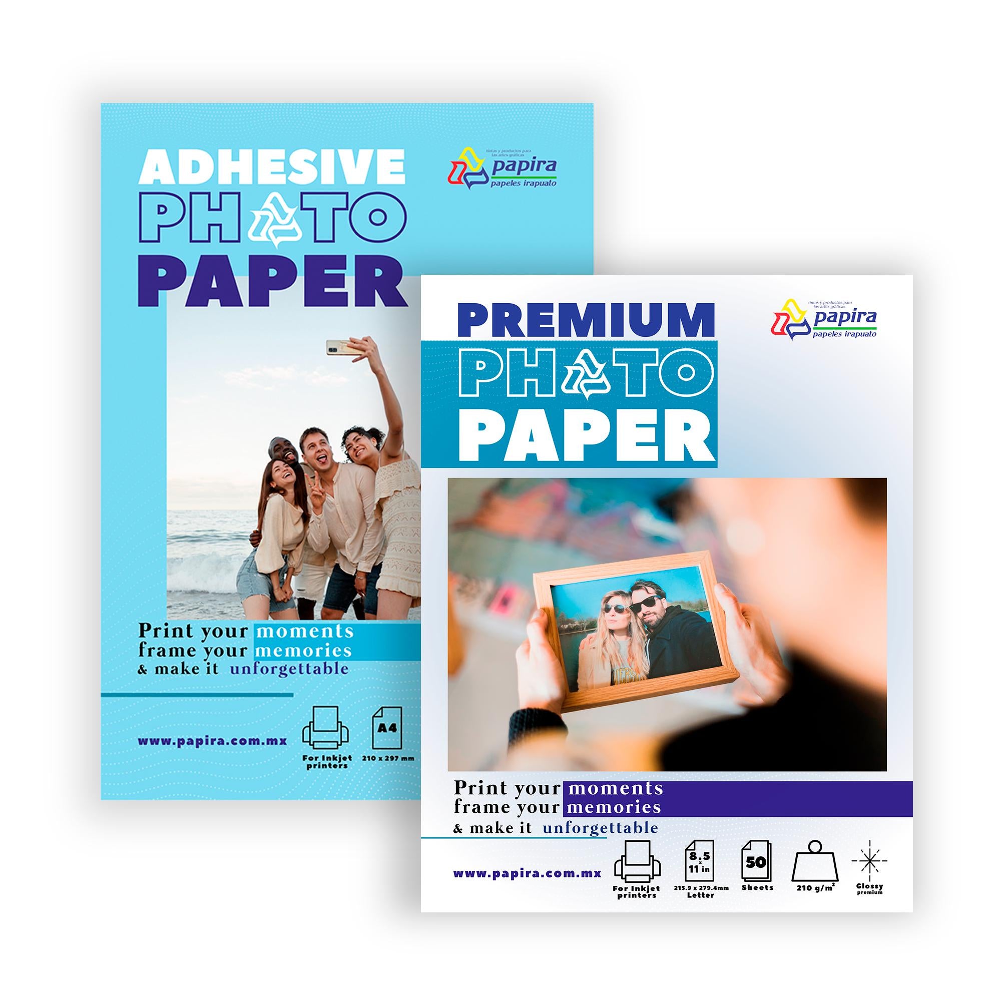 Kit Papel Fotográfico Y Fotográfico Adhesivo Papira 100 Hjs