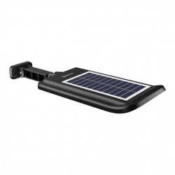 Lámpara LED Steren LAM-081 2W Sensor de Movimiento con Panel Solar Batería Recargable Negro