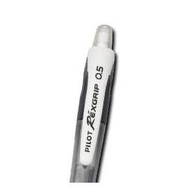 Pilot Lapicero Retráctil Rexgrip, Punto Fino de 0.5mm, Negro, 12 Piezas