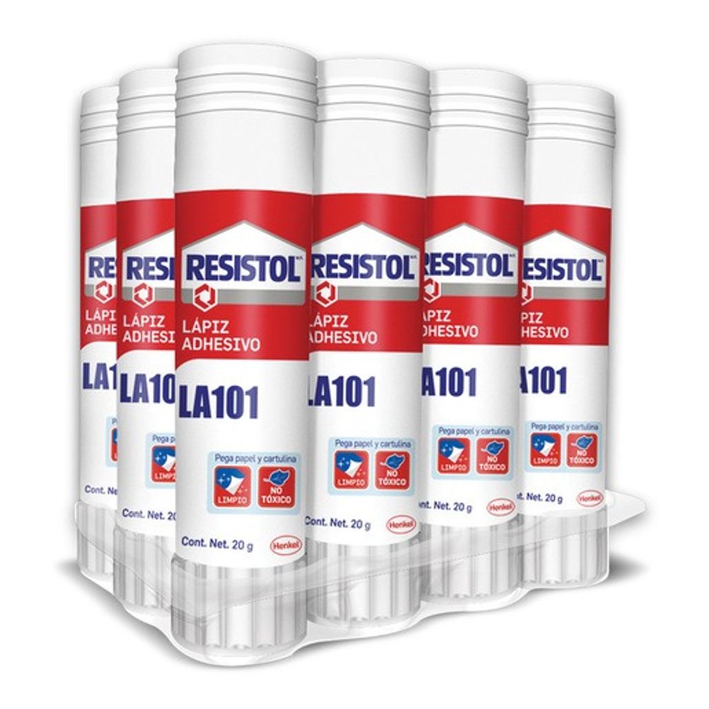 Lapiz Adhesivo Resistol Secado Rapido de 20 gr paquete con 12 Pieza(s)