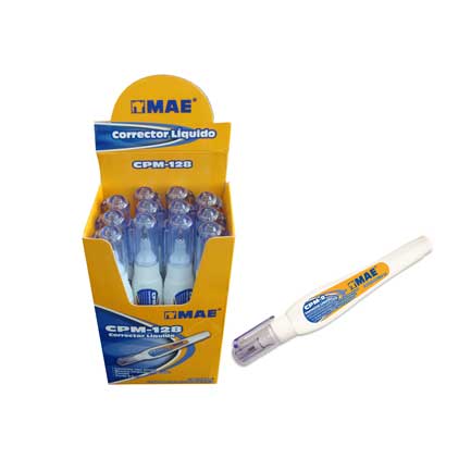 MAE Lápiz Corrector Base de Agua Botella de 8ml 12 Piezas