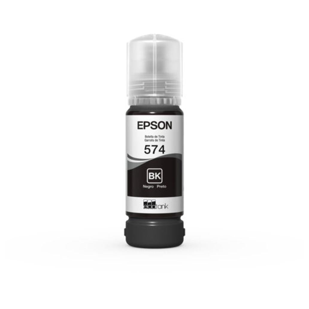 Botella de Tinta Epsont574120 al color negro rendimiento 7 300 paginas compatible con ecotank l8050 l18050