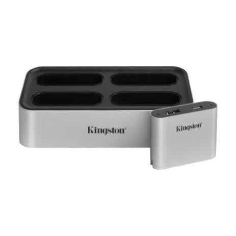Kingston Lector de Memoria Workflow Station, con Hub USB 3.0, Negro/Plata