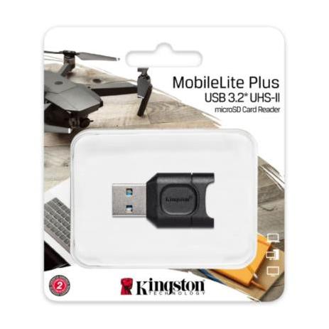 Kingston Lector de Memoria MobileLite Plus, microSD, USB A 3.0, Negro