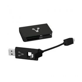 Vorago Lector de Memorias CR-300, USB/Micro-USB, Negro