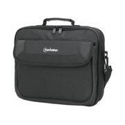 Manhattan Maletín de Poliéster Cambridge Clamshell para Laptop 14.1", Negro