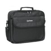 Manhattan Maletín de Poliéster Cambridge Clamshell para Laptop 14.1", Negro