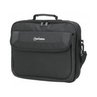 Manhattan Maletín de Poliéster Cambridge Clamshell para Laptop 15.6", Negro