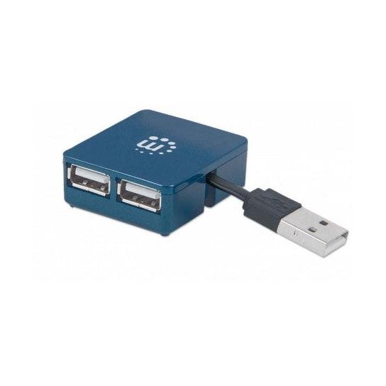 Manhattan Micro Hub USB 2.0 de 4 Puertos, 480 Mbit/s