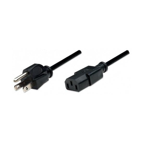 Manhattan Cable IEC 60320 C13 Macho - NEMA 5-15 Macho, 1.8 Metros, Negro