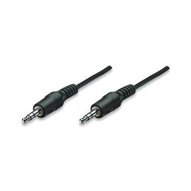 Manhattan Cable Audio Estéreo, 3.5mm - 3.5mm, 1.8 Metros, Negro