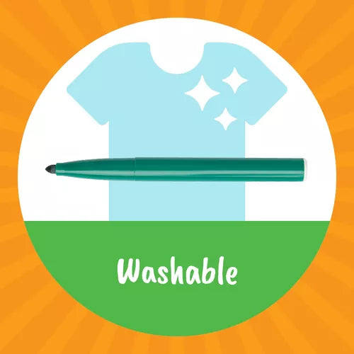 Marcador Plumón Bic Visa Xl Punta Redonda Lavables 12 Pzs